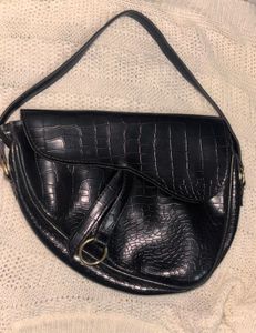 Crocodile Embossed Handbag