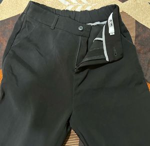 Black Wide Leg Trousers In Size M
