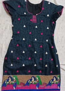 Blue And Pink Salwar Suit Set