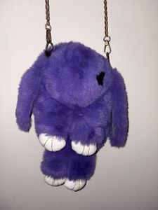 Purple Bunny Plush Crossbody Bag