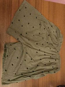 Olive Polka Dot Shorts
