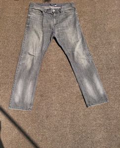 Gray Wash Denim Jeans