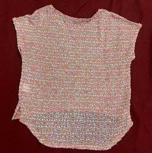 Branded Pink knit top From Pageboy (Japan)