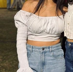 White Crop Top