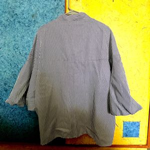 Blue And White Stipes Top