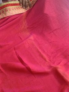 Red Embroidered Saree (Minor Issue)