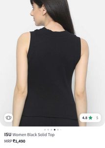 Turtle Neck Cut Sleeves Top