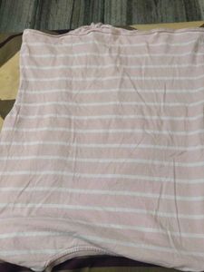 Striped Tee with Floral Detail