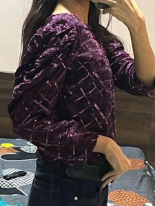 Stylish Purple Sequin Top
