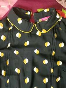 Vintage Polka Dot Top with Front Bow 🎀