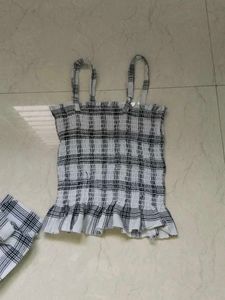 Plaid Cami Top &amp; Button Down Set