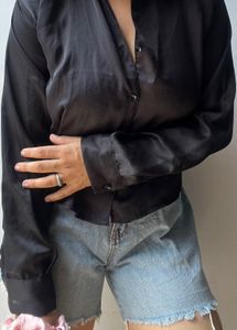 Jet Black Datin Shirt 💋