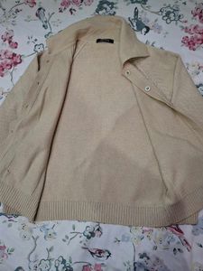 Belted Cream Knit Cardigan