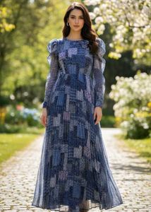 Patchwork Print Maxi Dress
