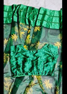 Saree With Stitched Blouse