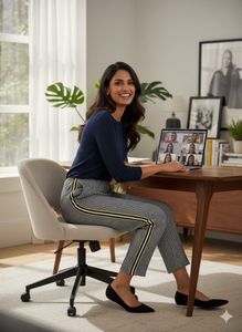 🏁 M&S Metro Check Trousers – Street Chic! 🖤💛