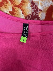Pink One Shoulder Top