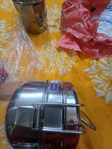 New Unused Steel 2 Piece Tiffin