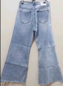 High waist flare jeans made with soft eco friendly