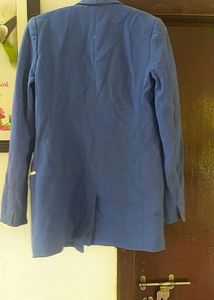 Blue Double-Breasted Blazer