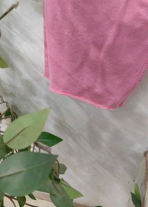 Pink Wide Leg Jeans
