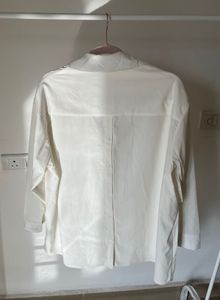 OVERSIZED White Solid Casual Shirt