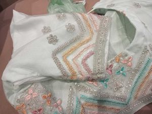 Sea green heavy lehenga