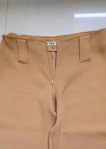 Flared Tan Trousers
