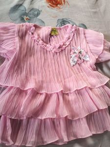 Pink Ruffled Tiered Top