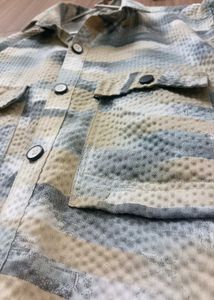 TEXTURED CASUAL HALF SLEEVE SHIRT FOR MEN