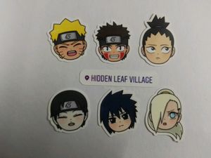 Naruto Cute Face Emoji Stickers 6+1
