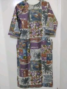 Vintage Patchwork Print Dress