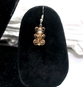 Handmade Gummy Bear Earrings - Orange