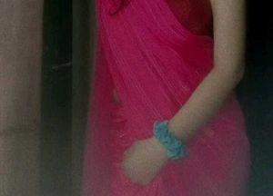 Stunning Hot Pink Striped Saree