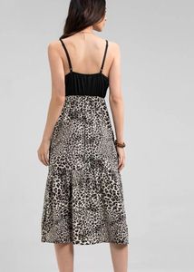 Leopard Print Midi Dress