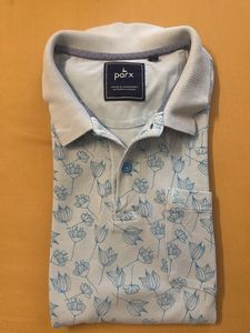 PARX Floral Print Polo T-Shirt