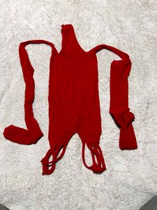 Red Net Full Body Stocking – Free Size
