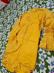 Yellow Embroidered Blouse