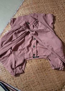 Mauve Square Neck Blouse