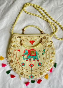 Handmade Embroidery Shoulder Handbag