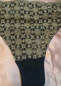 Gold Lace Thong