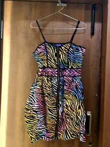 Zebra Lining Party Dress