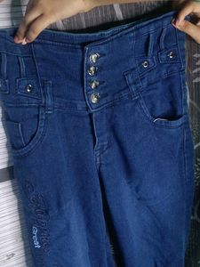 WOMEN Denim Jeans Navy Blue Straight Jean