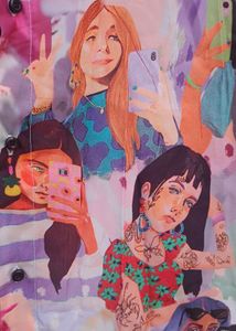 Caaraa Colourful Cool Girls Button Down Shirt
