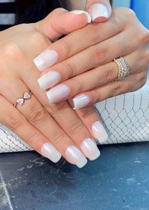 Iridescent White Press-On Nails