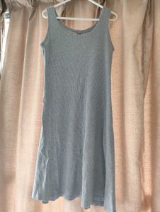 Casual Grey Button-Down Dress