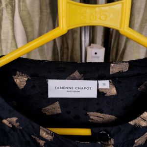 Beautiful Fabienne Chapot Black n Gold Blouse 🖤✨