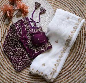 **Dreamy Saree With Stiched Blouse**