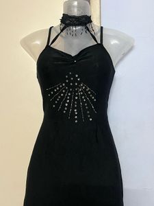 Yk2 Pinterest Black Designer Long Piece