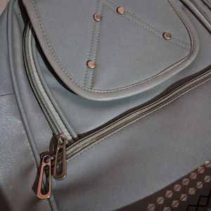 Gray Patterned Backpack